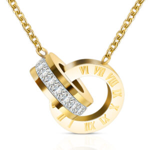 Double Ring Diamond Roman Numeral