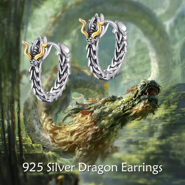 Dragon Head Earrings - Imagen 3