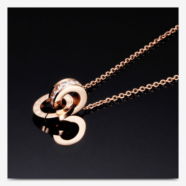 Double Ring Diamond Roman Numeral - Imagen 3