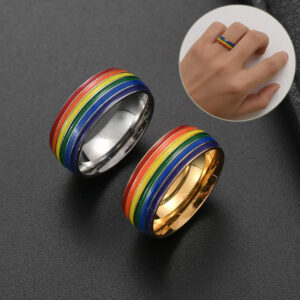 Fashion Rainbow Pride LGBT Stainless Steel