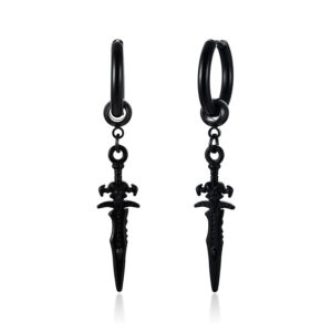 Men's Stainless Steel Cross Stud Earrings