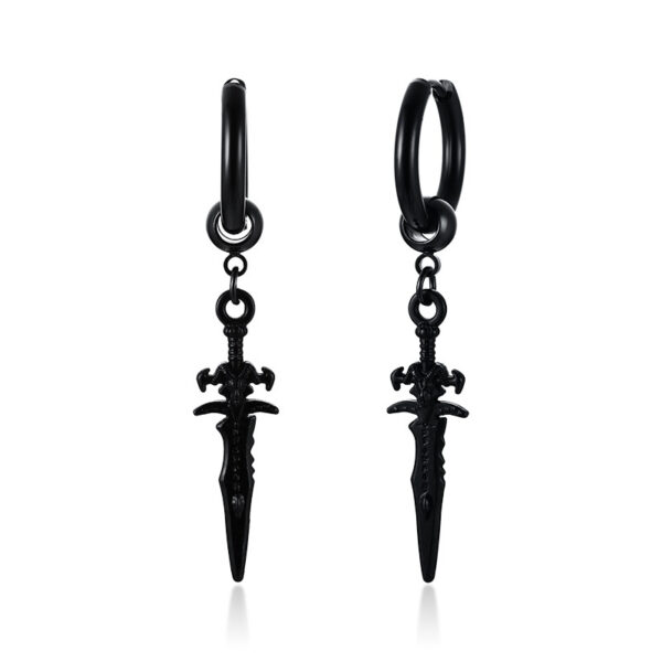 Men's Stainless Steel Cross Stud Earrings