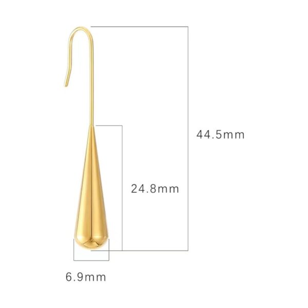 Water Drop Ear Hanging Earrings - Imagen 2