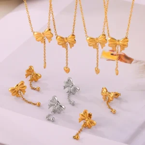 Titanium Bow Necklace